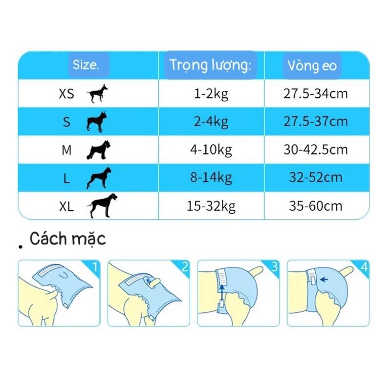 Tã Bỉm Taotao Pet cho chó mèo đủ size, cân nặng