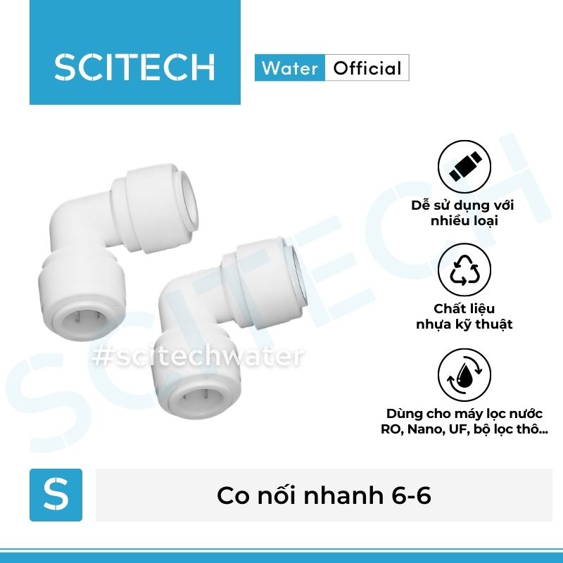 Co nối nhanh 2 đầu dây dùng trong máy lọc nước (Co nối nhanh 2 đầu dây 6, Co nối nhanh 2 đầu dây 10, Co nối nhanh dây 10 ra dây 6...) - Combo 2 cái hoặc 5 cái hoặc 10 cái