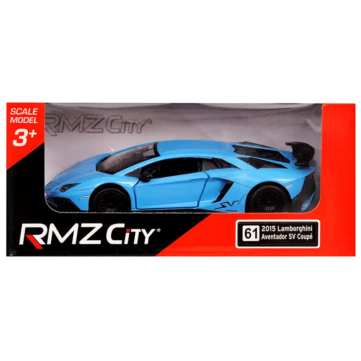 Đồ Chơi Mô Hình Xe Thể Thao - Lamborghini Aventador Chạy Trớn - RMZ City 554990 - Màu Xanh Dương
