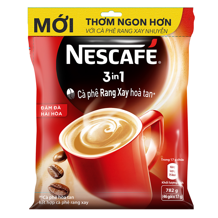 NESCAFÉ 3IN1 Công thức cải tiến - Vị nguyên bản - Túi 46 gói