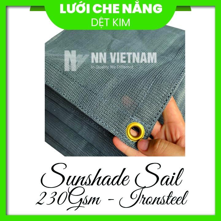 ⌈2M x 4M⌋ Lưới che nắng 80% màu xám - 230gsm HÀNG CAO CẤP Che nắng ban công, sân vườn