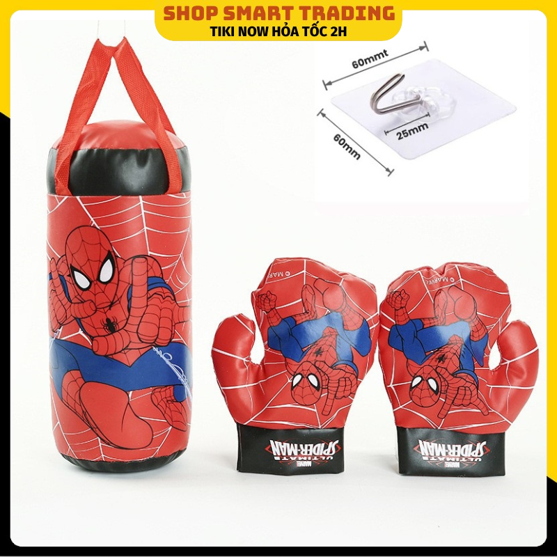 Bao bố tập boxing kèm 2 găng tay cho bé-Dụng cụ tập Boxxing cho bé-đồ chơi trẻ em an toàn và bền bỉ Tặng kèm móc treo