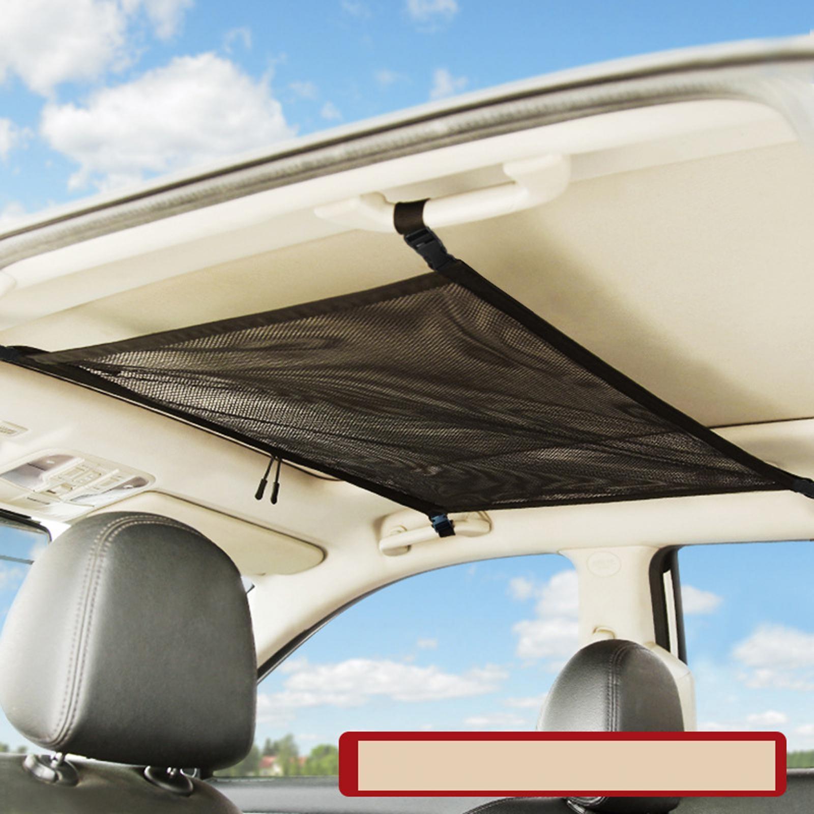 Car Ceiling Net Portable Car Roof Organizer for Quilt Long Trip Blanket