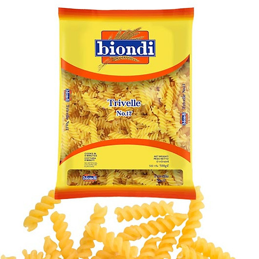 COMBO 5 Gói Nui Xoắn Trivelle Số 17 Biondi 500g (Thương Hiệu Úc - SX Thái Lan)