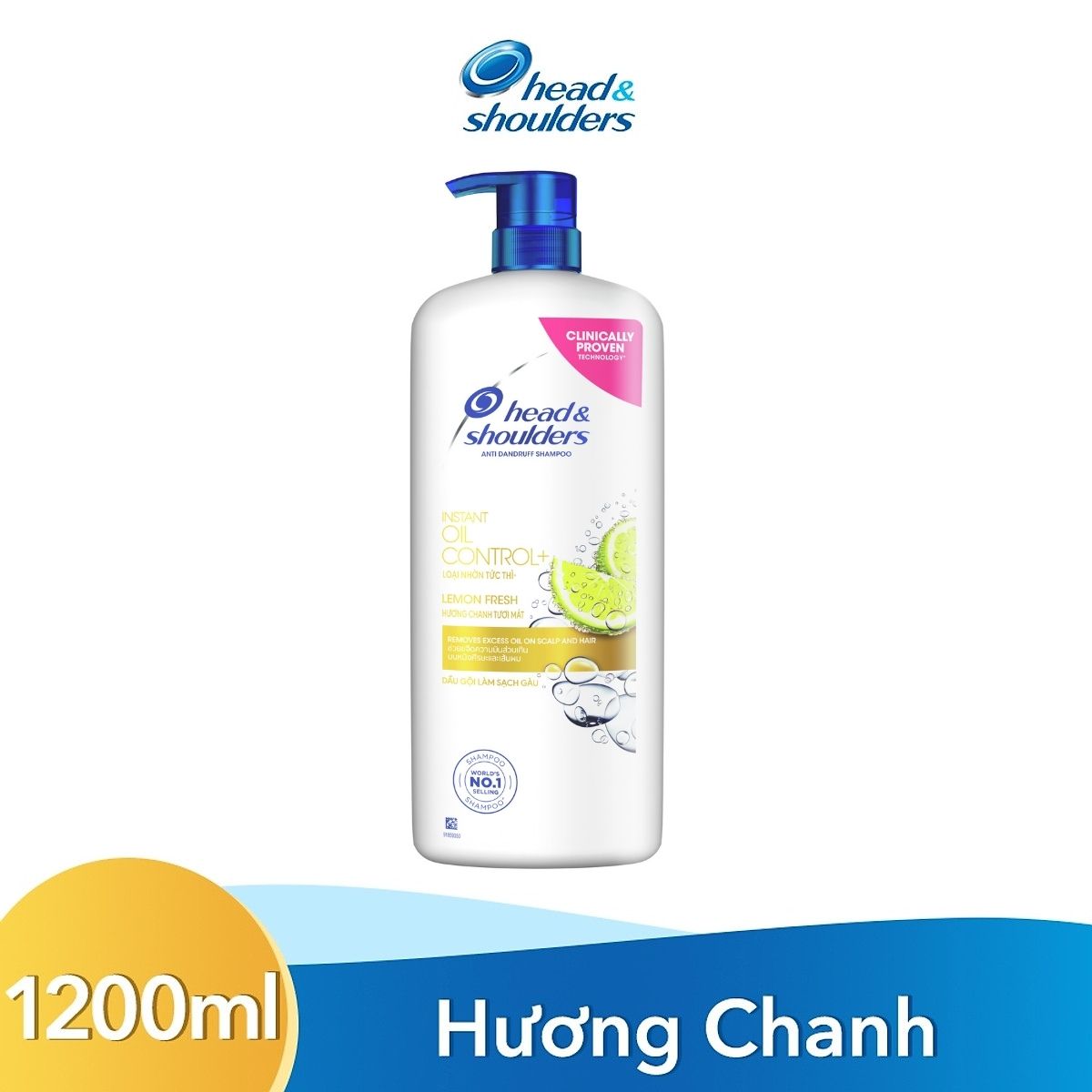 Dầu Gội Head &amp; Shoulders Hương Chanh (1200ml) - Mát lạnh sạch gàu