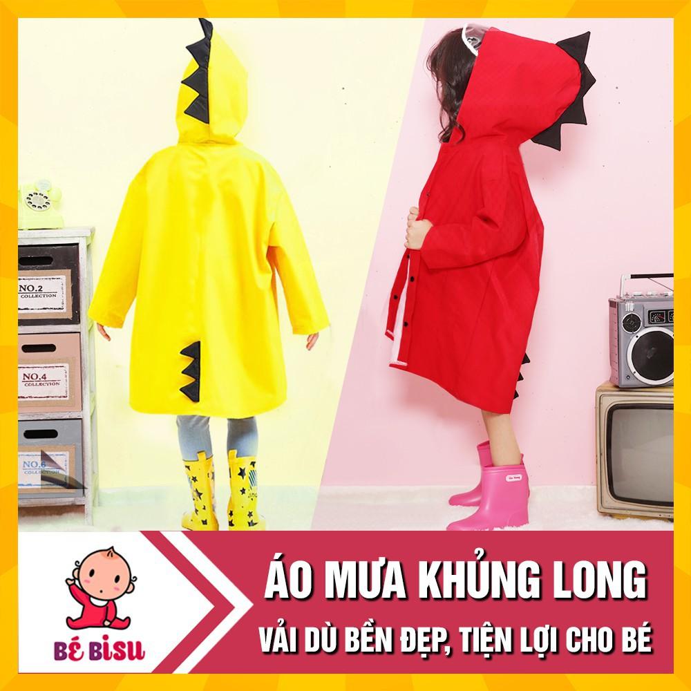 Áo mưa khủng long vải dù bền đẹp, bảo vệ an toàn cho bé