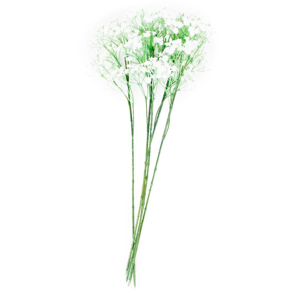 5Pcs Simulation Flowers Baby's Breath Gypsophila Artificial Plants -White
