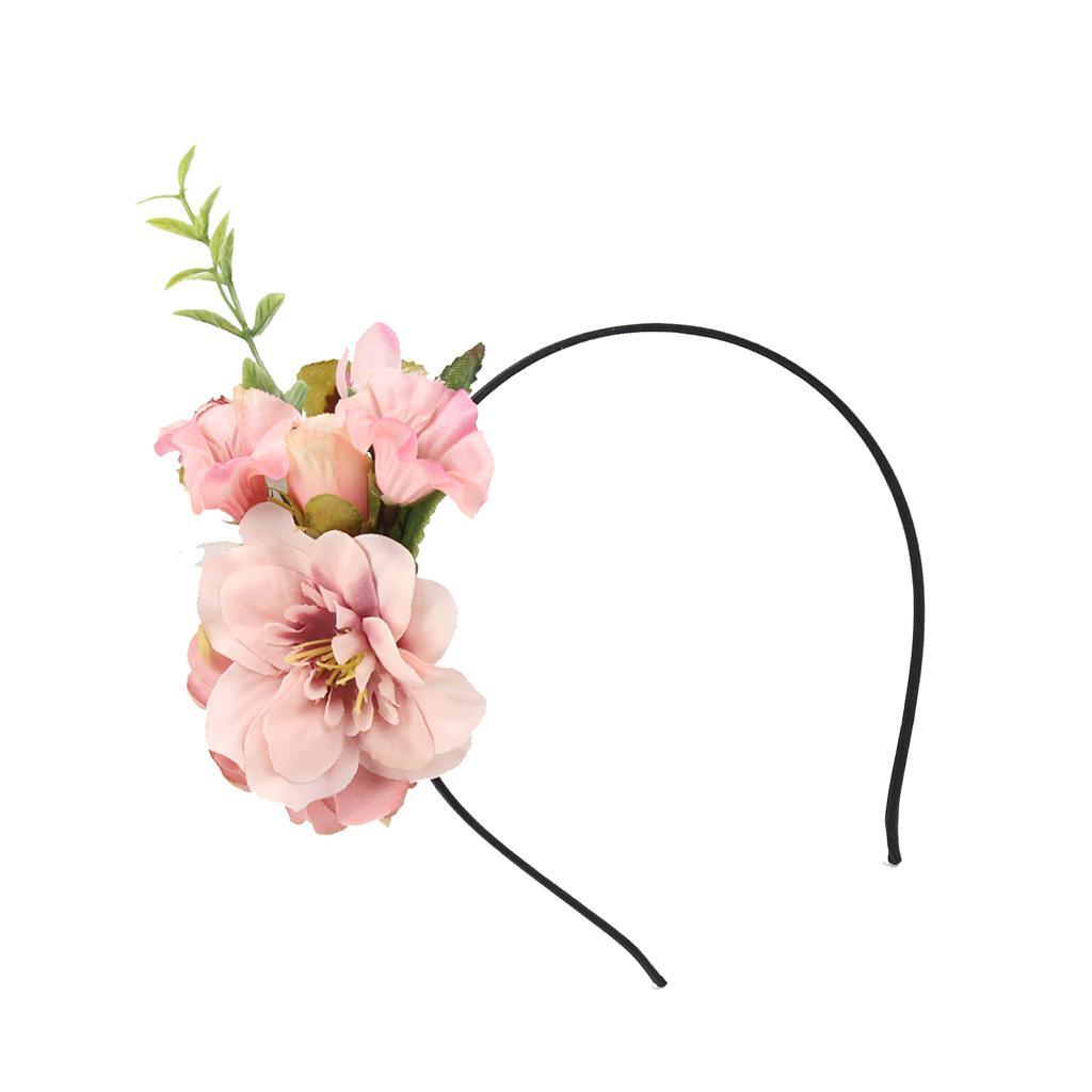 Princess Boho Flower Leaf Crown Headband Wedding Bridal Hairband Women Hair Accessory