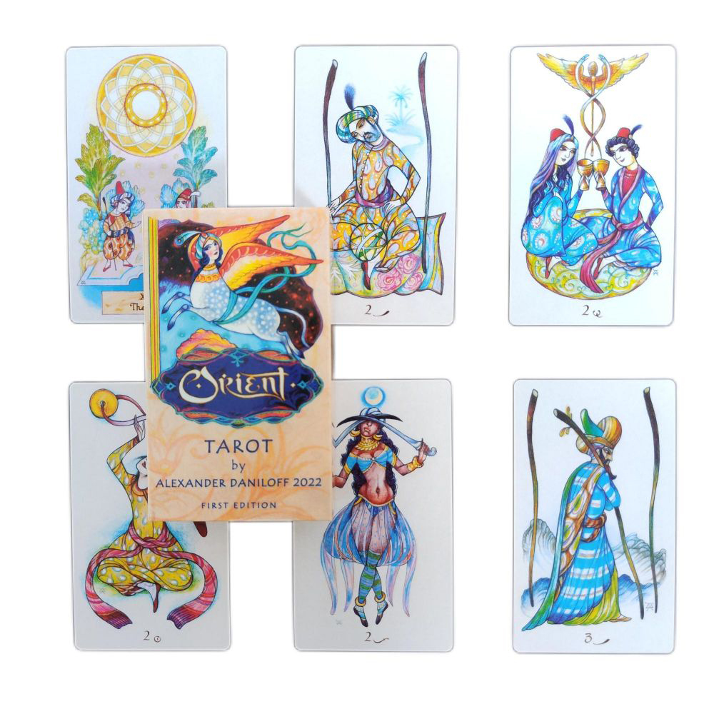 [Size Gốc] Bộ Bài Orient Tarot 78 Lá Bài 7x12 Cm Tặng Đá Thanh Tẩy