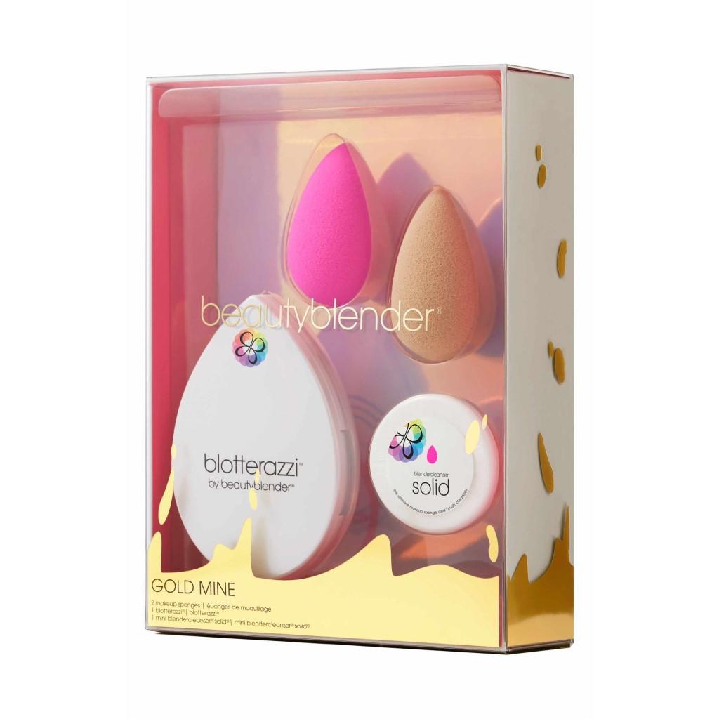 Bộ Mút Trang Điểm + Soap Vệ Sinh Beauty Blender Gold Mine