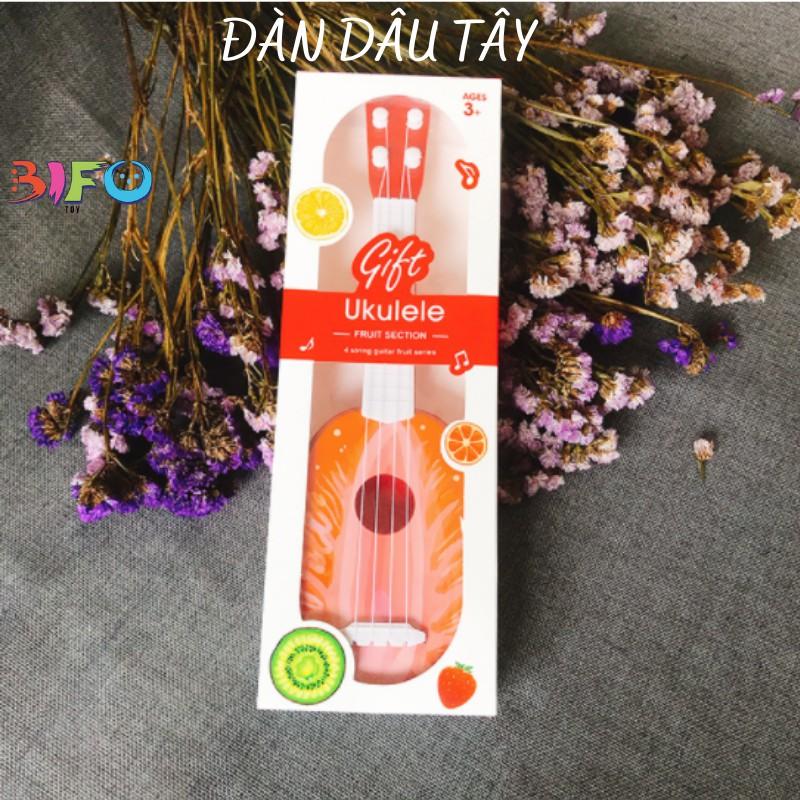 Đàn ukulele mini hoa quả quà tặng giúp bé phát triển tài năng âm nhạc