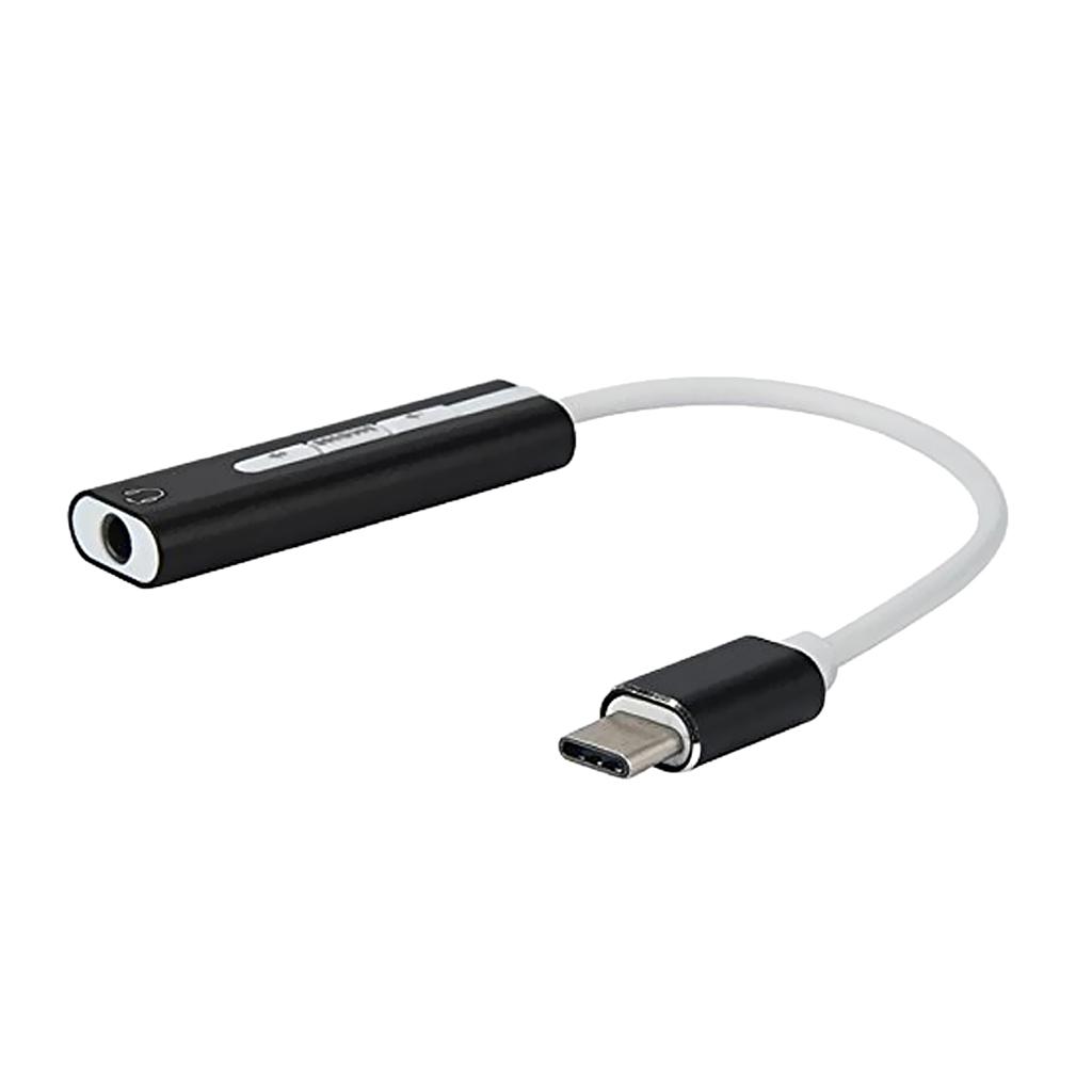 Type C To 3.5mm USB-C Headphone Audio Adapter Aux Mic Connector Cable
