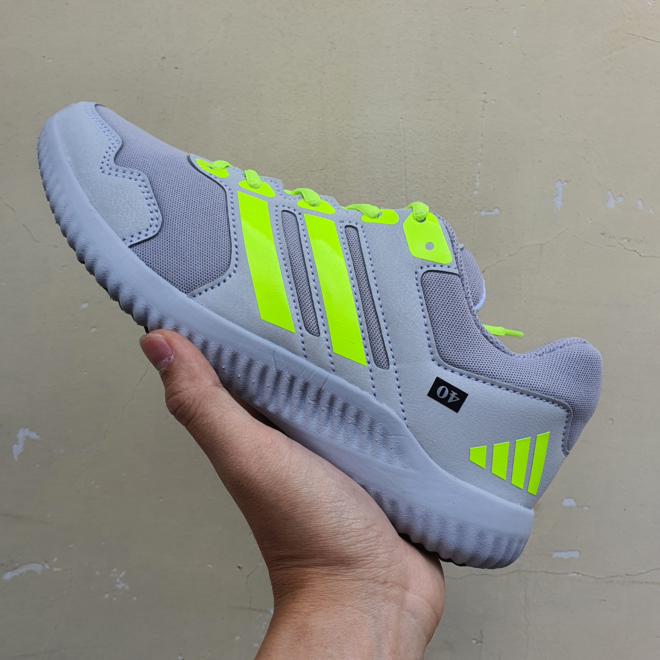 Giày Sneaker Thể Thao Nam Xám Phối Xanh Dạ