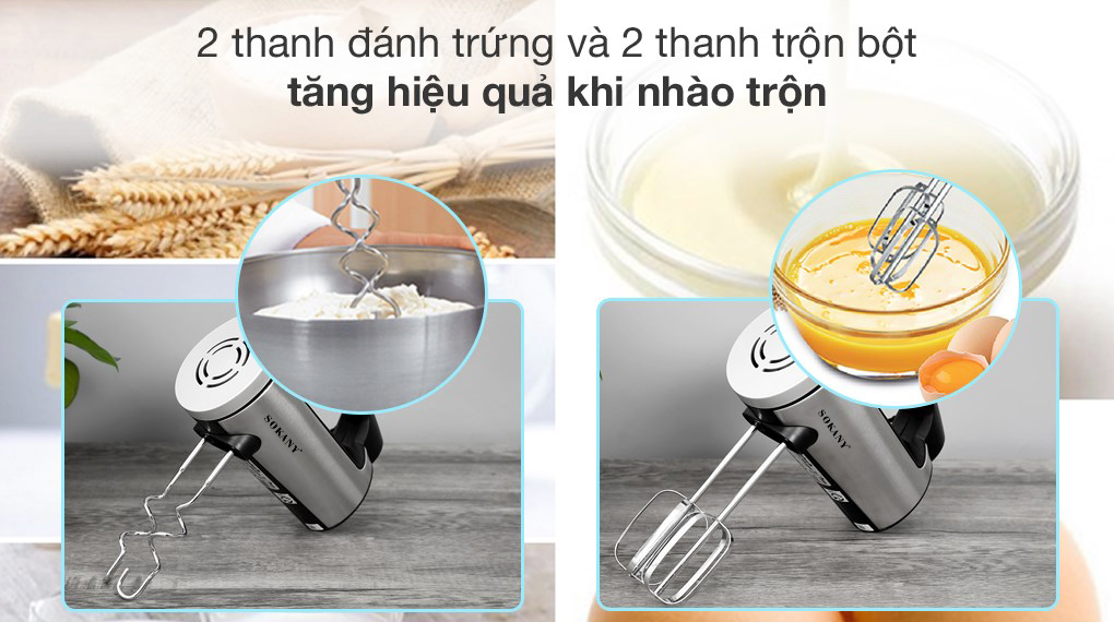 Máy Đánh Trứng Sokany SK6623 (800W) - Hàng Chính Hãng