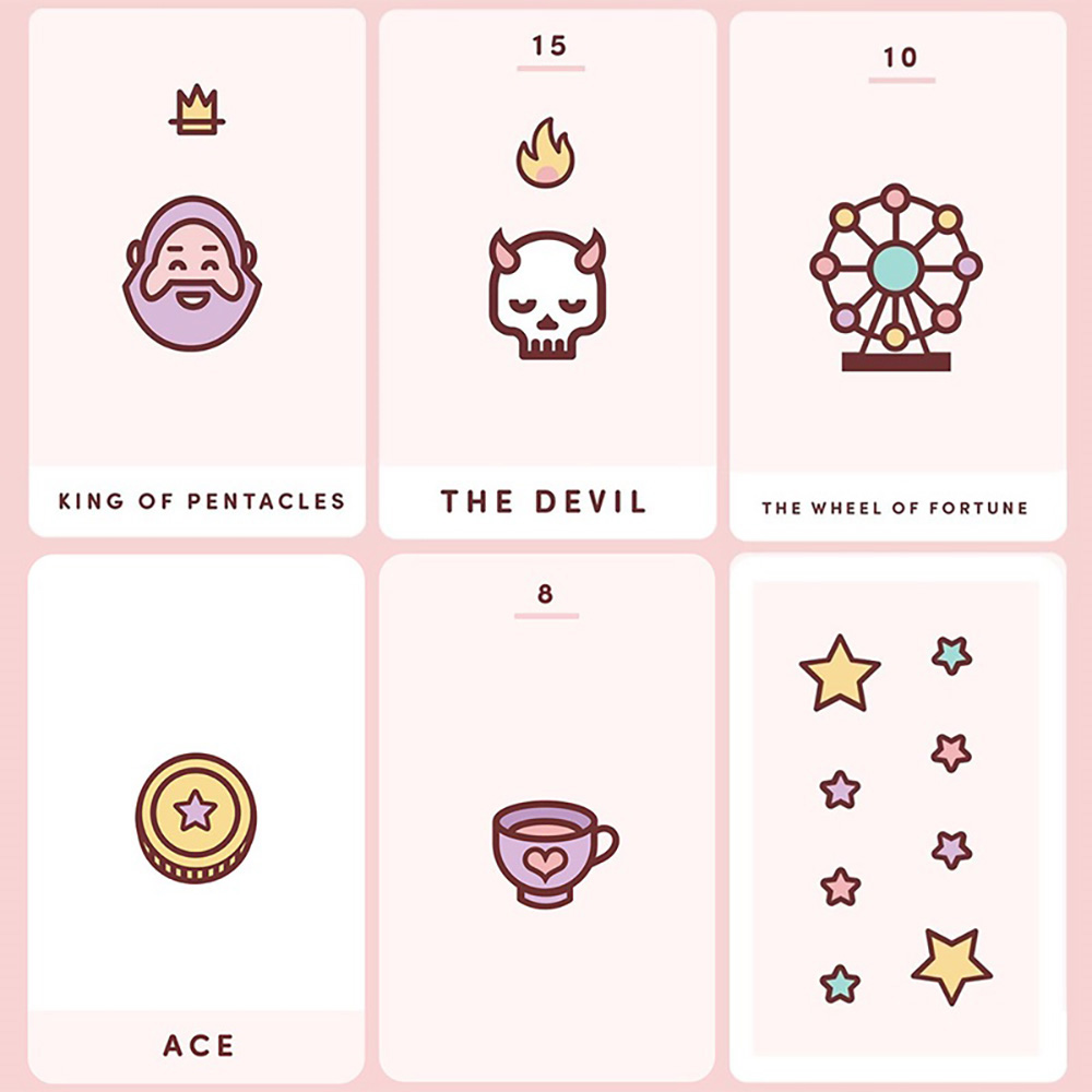 Bài Tarot Kawaii Tiên Tri Cao Cấp Tặng Đá Thanh Tẩy
