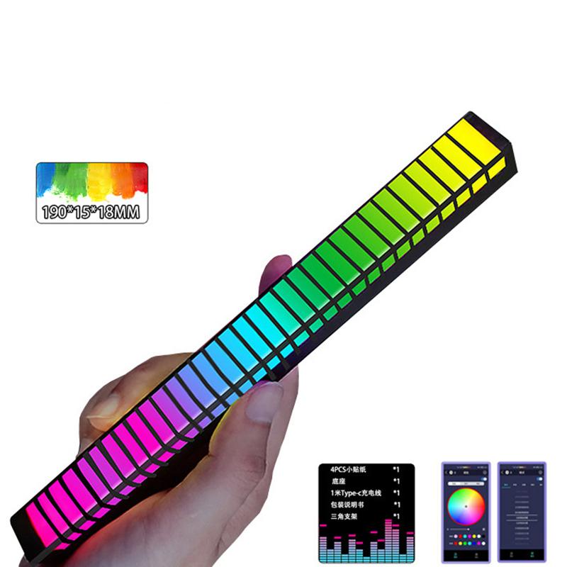 Sáng tạo 5V USB 16/32 Đèn ngủ LED Điều khiển ứng dụng Thanh ánh sáng nhịp điệu âm nhạc RGB Màu sắc: 9