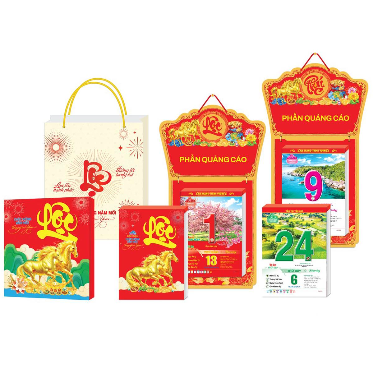 Lịch Bloc Đại Đặc Biệt 2026 - Việt Nam Tươi Đẹp - Hạnh Phúc - Đại Việt Á DVA13 - Chữ Phúc