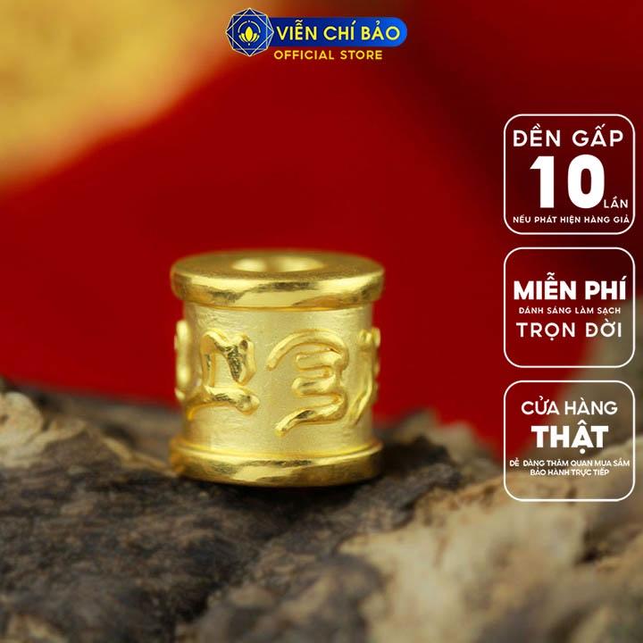 Charm vàng 24K Om Mani Padme Hum thời trang phụ kiện trang sức thương hiệu Viễn Chí Bảo C240052