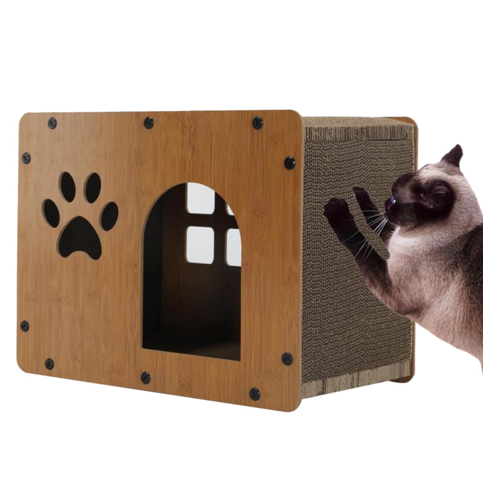 Cat House & Scratcher Corrugated Cardboard Durable Sturdy for Pad Exercise