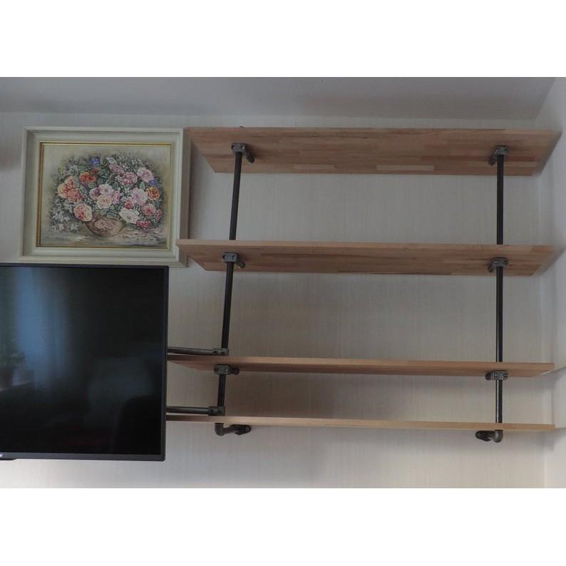 Giá kệ 4 tầng bằng ống nước, kệ treo tường ống nước chất liệu ống sắt