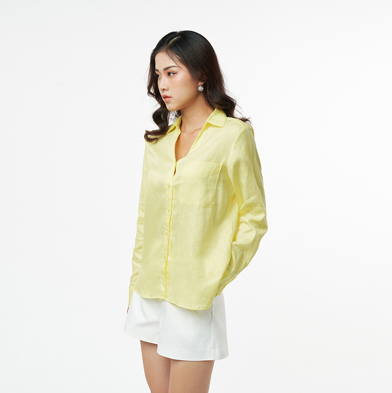 N&amp;M Áo sơ mi linen Nữ tay dài 2203021