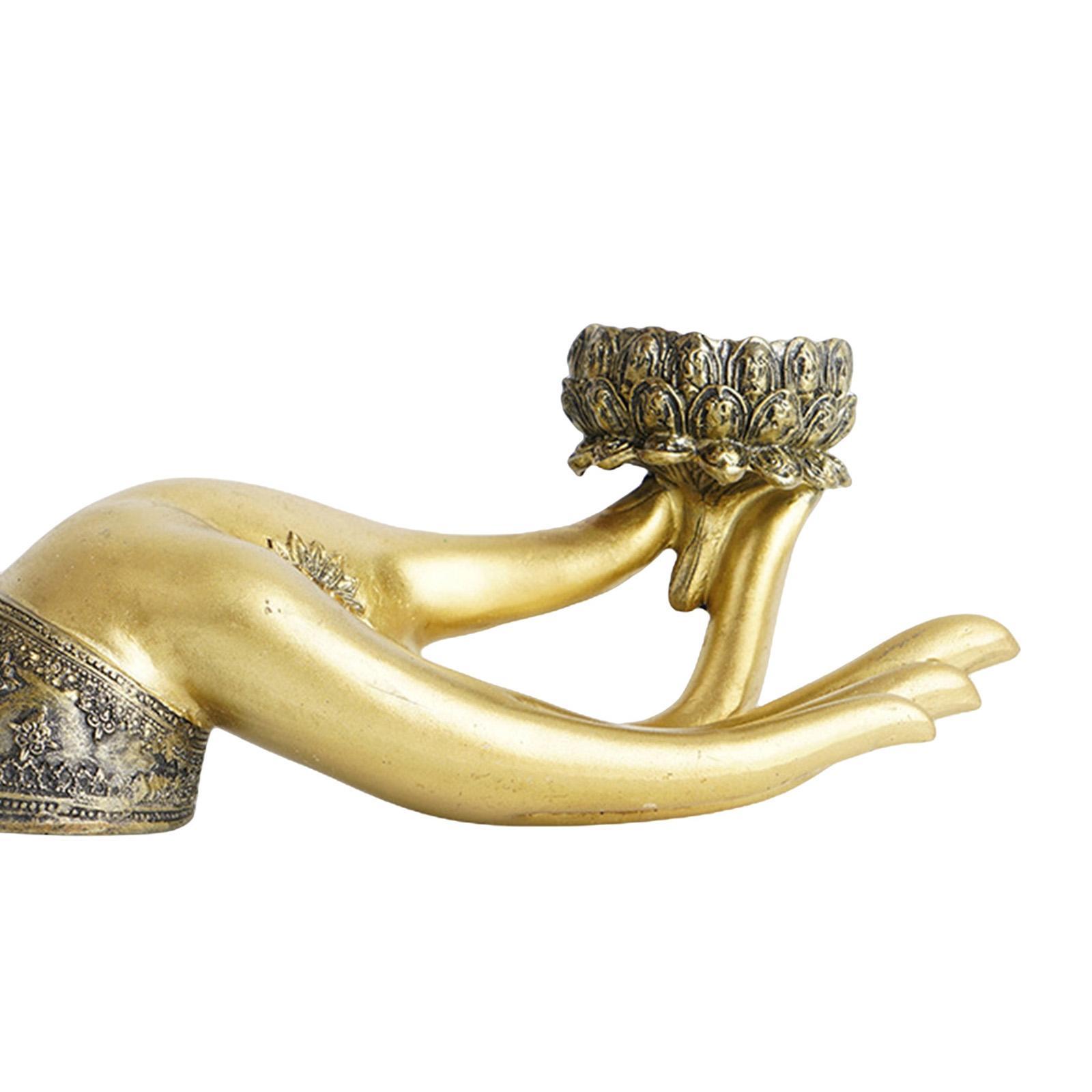 Buddha Candle Holder Retro for Restaurant Decoration Meditation Relax Gift