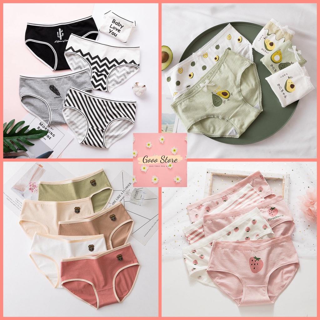 Combo 5 quần lót kháng khuẩn,chống viêm,quần lót hình cute dễ thương,chip nhiều size mẫu đẹp