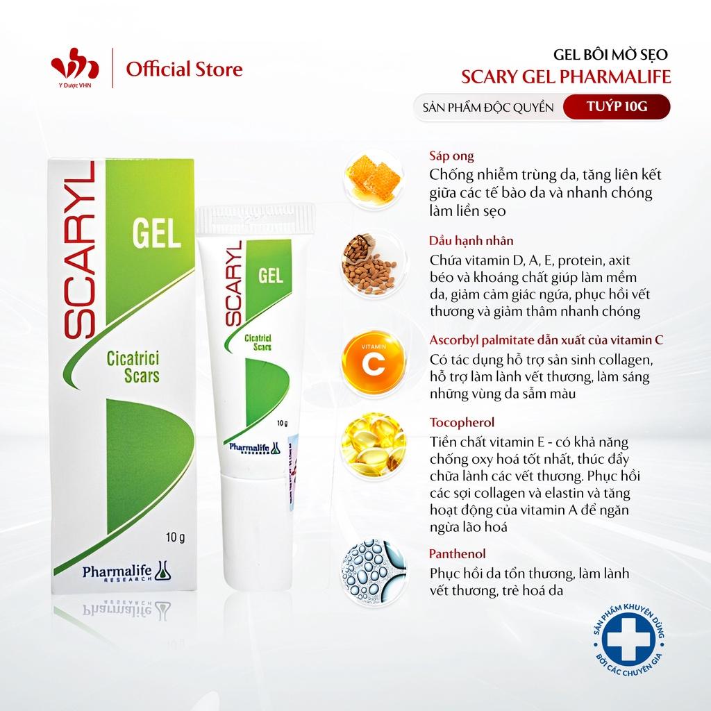 Gel Bôi Mờ Sẹo Scary Gel PHARMALIFE Giúp Phục Hồi Vết Thương, Giảm Thâm Mềm Da Tuýp 10g