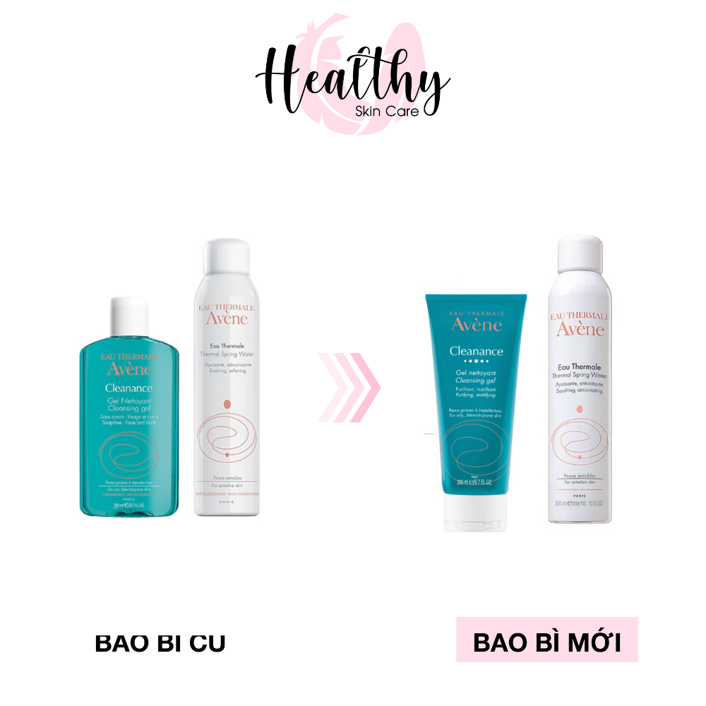 Combo Gel Rửa Mặt Dành Cho Da Nhờn Mụn Eau Thermale Avene Cleanance Cleansing Gel 200ml Và Xịt Khoáng Avène Thermal Spring Water