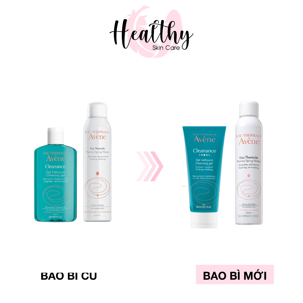 Combo Gel Rửa Mặt Dành Cho Da Nhờn Mụn Eau Thermale Avene Cleanance Cleansing Gel 200ml Và Xịt Khoáng Avène Thermal Spring Water (300ml)