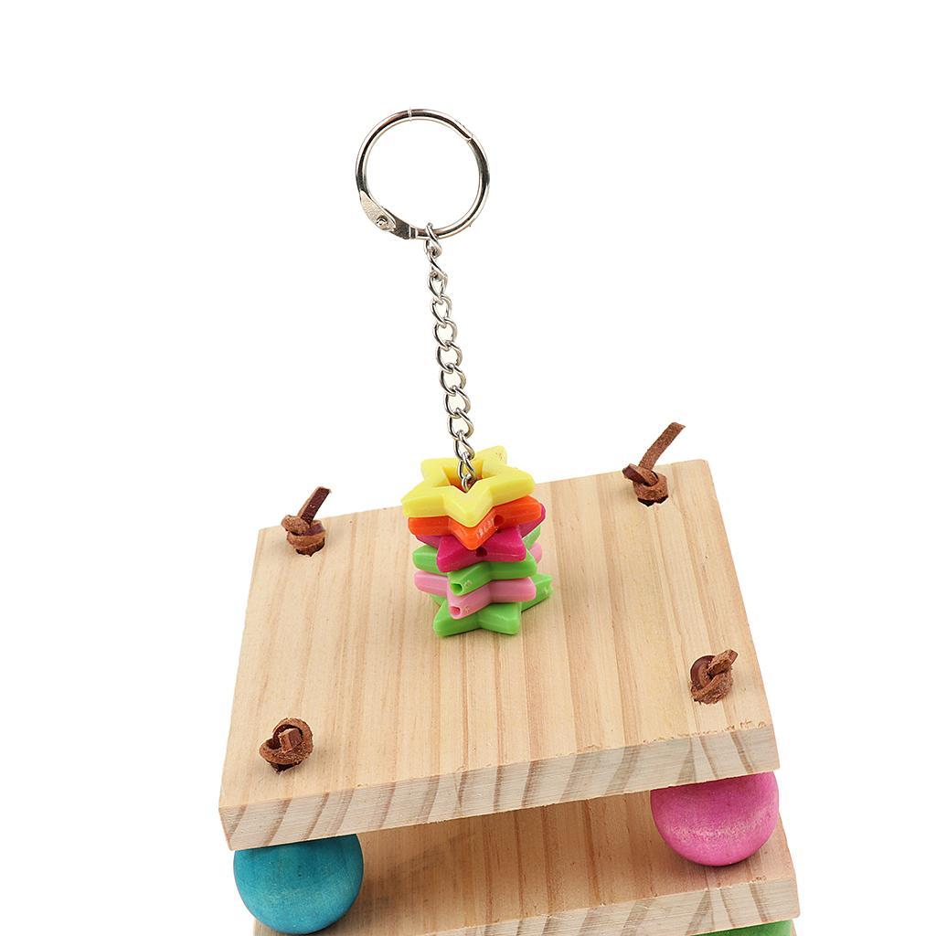 Wooden Hanging Chew Toys Bird Parrot Chewing Toy Teeth Care Treat and Chew
