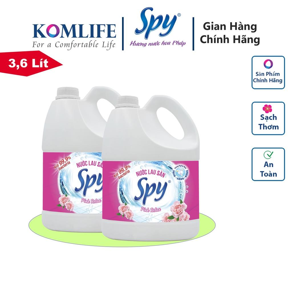 Nước lau sàn SPY 3600ml hương HỒNG Blossom relax thư giãn thoải mái khử mùi hôi tanh, giúp xua đuổi côn trùng