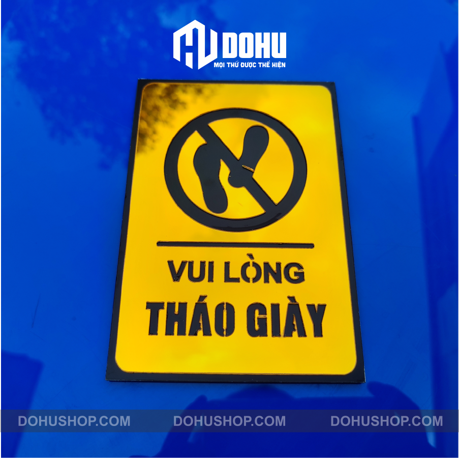 Bảng Gương Vàng Tháo Giày Dép DOHU31 - Sang trọng, hiện đại