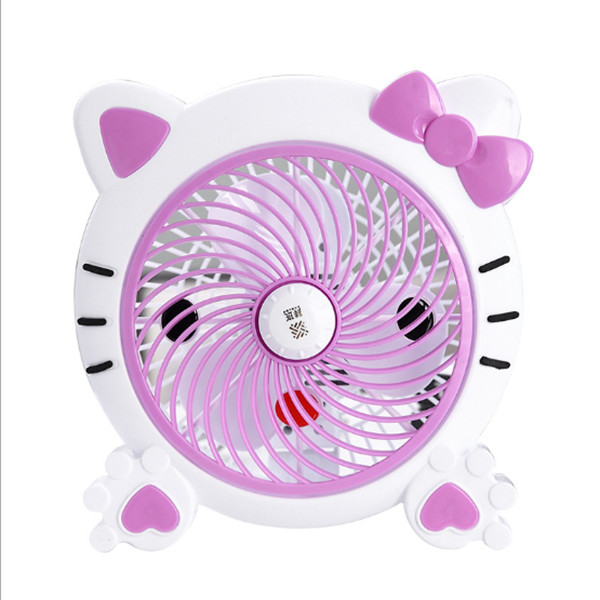 Quạt điện mini để bàn Hello Kitty cao cấp tặng kèm 2 gương mini