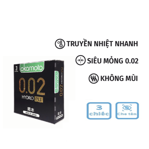 Bcs Okamoto - Siêu Mỏng 0.02mm - Hydro PU - Chính Hãng Nhật Bản - 3s