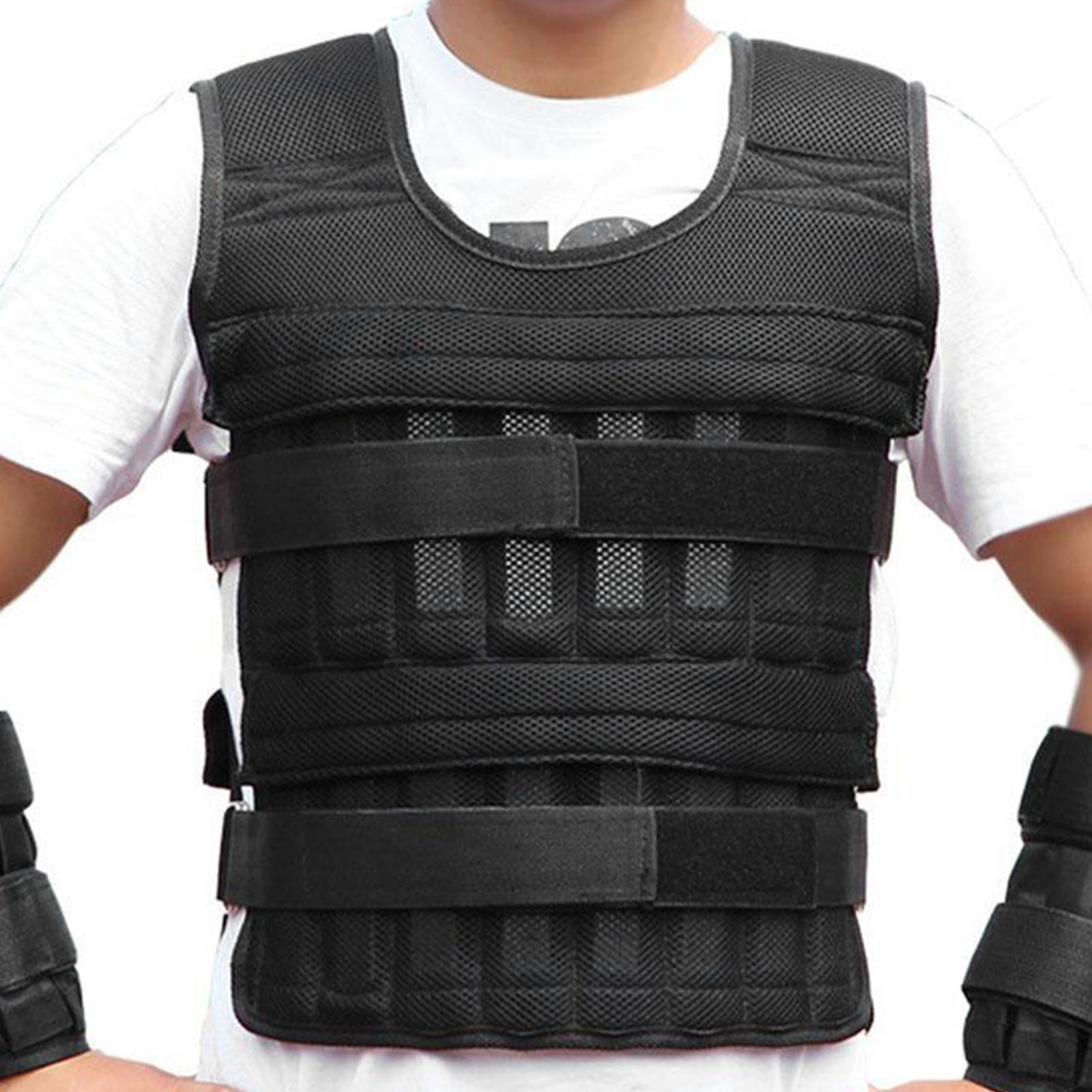 50kg Weight Vest Adjustable Loading Weight Jacket Exercise Training Fitness