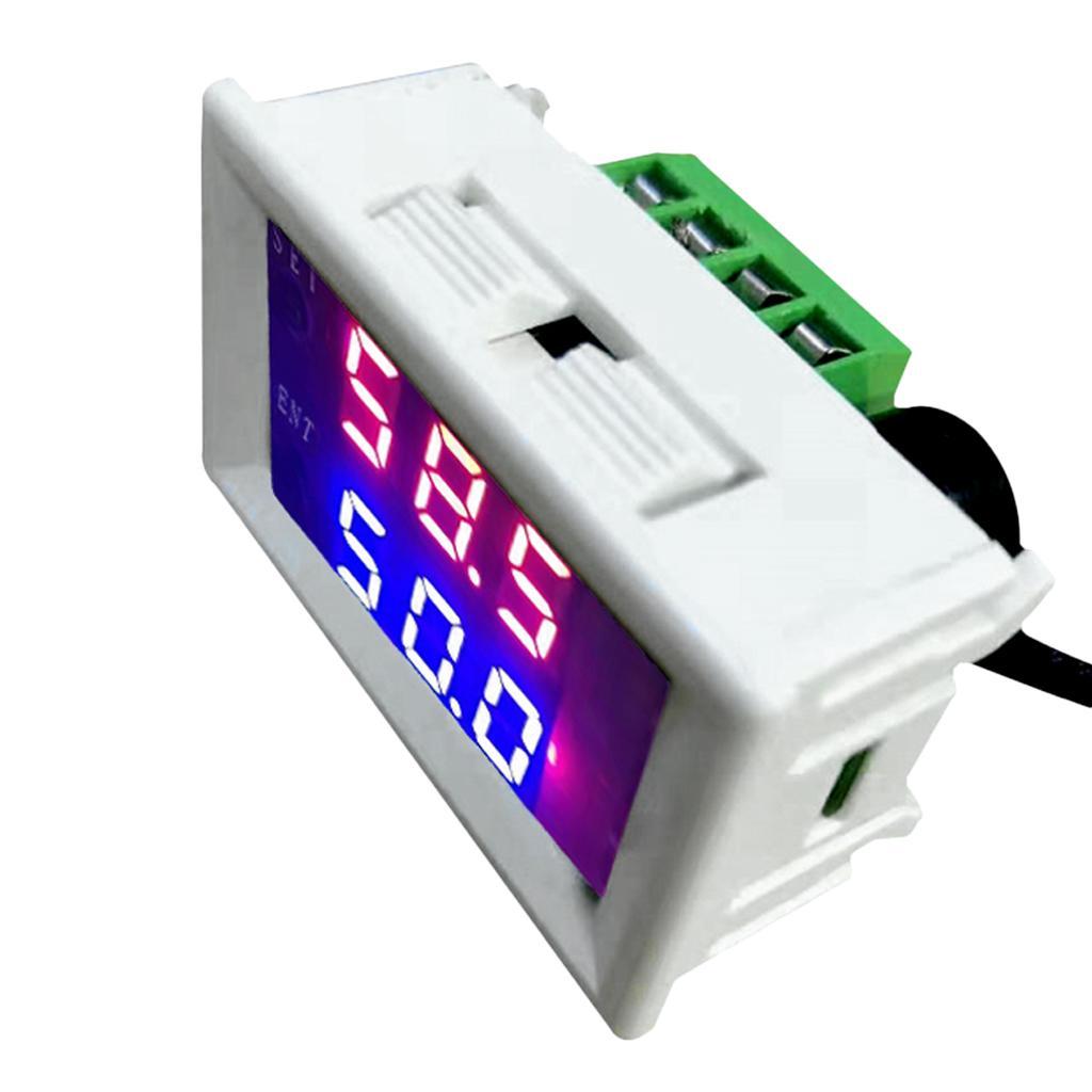 2 Pcs Digital LED Dual Display Humidity Moisture Controller Regulator Switch
