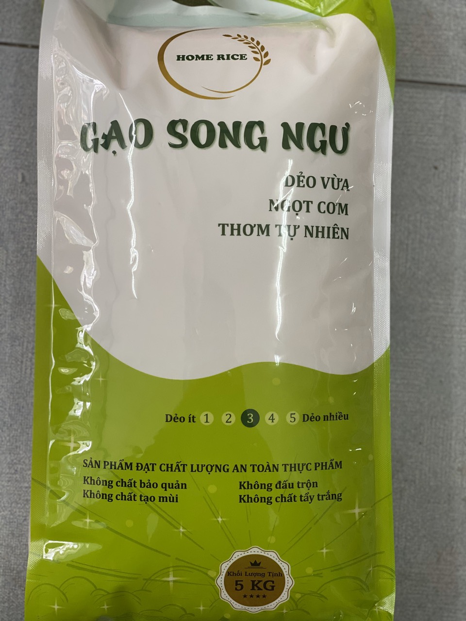 GẠO SONG NGƯ DẺO VỪA - NGỌT CƠM - THƠM TỰ NHIÊN (TÚI 5KG) - GẠO HOME RICE