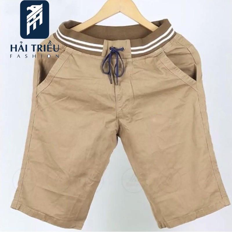 Quần short kaki nam lưng thun HT09