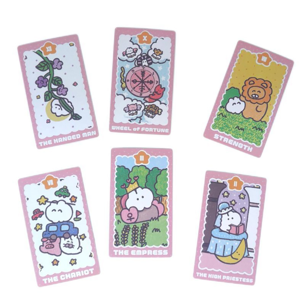 [Size Gốc] Bộ bài MokmokChan  Tarot 78 lá bài 7x12 Cm tặng đá thanh tẩy