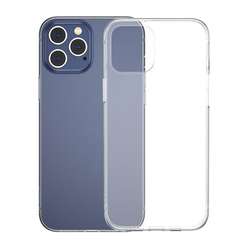 Ốp lưng trong suốt Baseus Simple Case dùng cho iPhone 12 mini / iPhone 12 / iPhone 12 Pro / iPhone 12 Promax (Ultra Slim, High Transparent, Soft TPU Silicone)_ Hàng Nhập Khẩu 