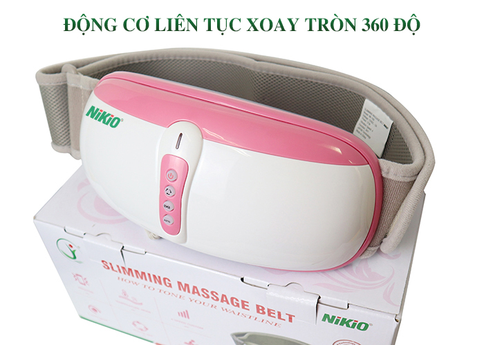 Đai (Máy) Massage Bụng Nikio NK-169AC - Công Nghệ Rung Lắc Kết Hợp Bi Độ Xoay 360 Dây Ấn Thế Hệ Mới, Mát Xa Thư Giãn, Làm Săn Chắc Cơ Bụng Nhanh - Vỏ Nhựa Bền Bĩ