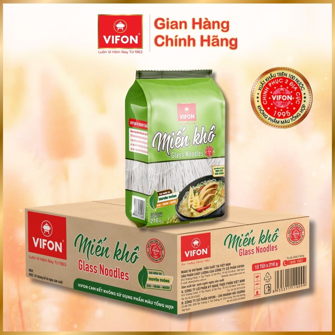 Thùng 12 gói Miến Khô VIFON 210gr/gói