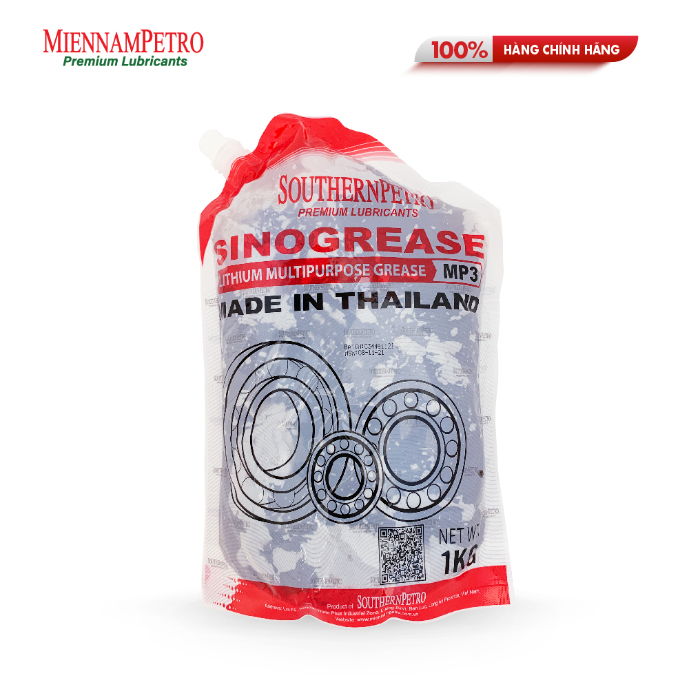 Mỡ Bôi Trơn MiennamPetro Sinogrease Lithium MP3 1KG Đa Dụng Bảo Vệ ​Xe Ô Tô Công Nghiệp Cao Cấp