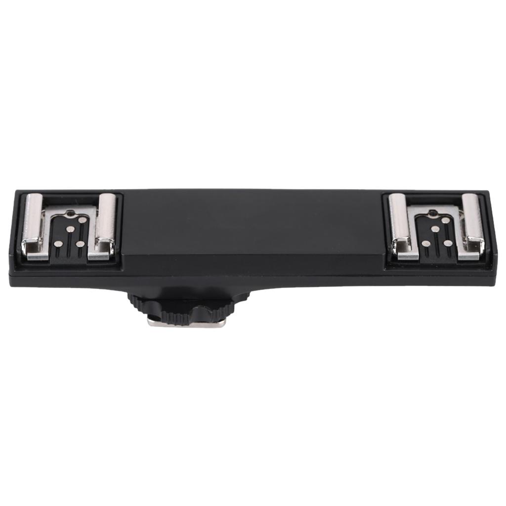 Dual Hot Shoe Flash Speedlite Bracket Splitter For Nikon DSLR Camera