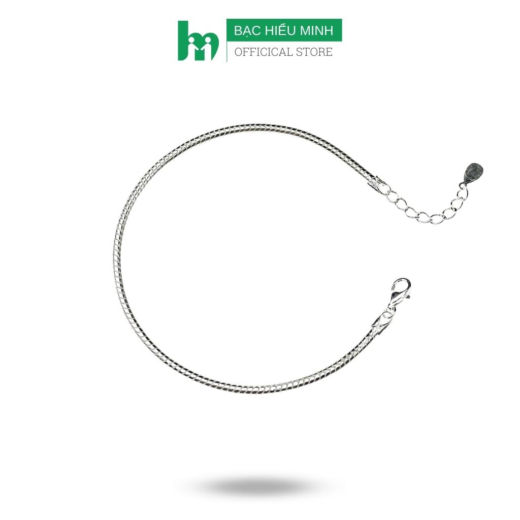 Vòng Tay, Lắc Tay Đôi Dây Mì Trơn Bạc Hiểu Minh LTD001