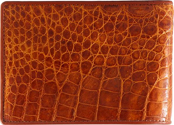 Ví Nam Da Cá Sấu Gai Bụng Huy Hoàng HT2203 (12.5 x 10 cm) - Vàng