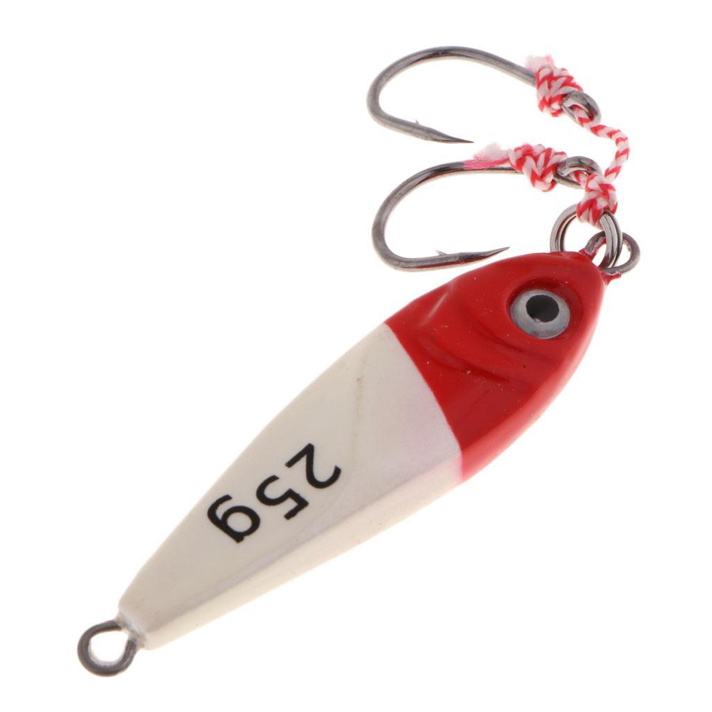 Jigs Jigging Fishing Lure Metal Hard Bait with Assist Hooks Fast Sinking for Deep Sea Fishing