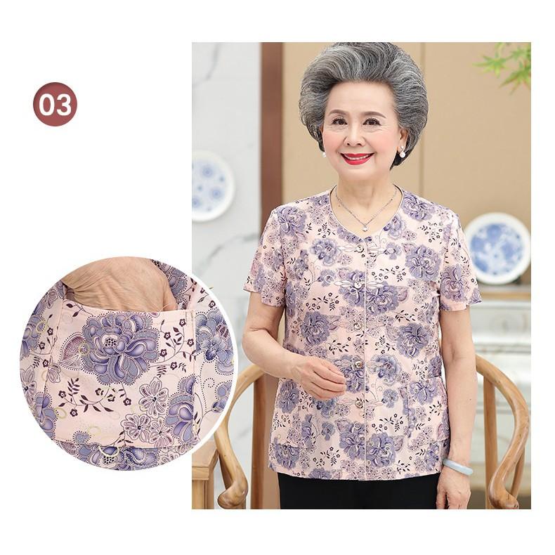 Bộ quần áo cho bà già có 2 túi áo, bộ quần áo cho mẹ, bộ quần áo trung niên_hàng sẵn