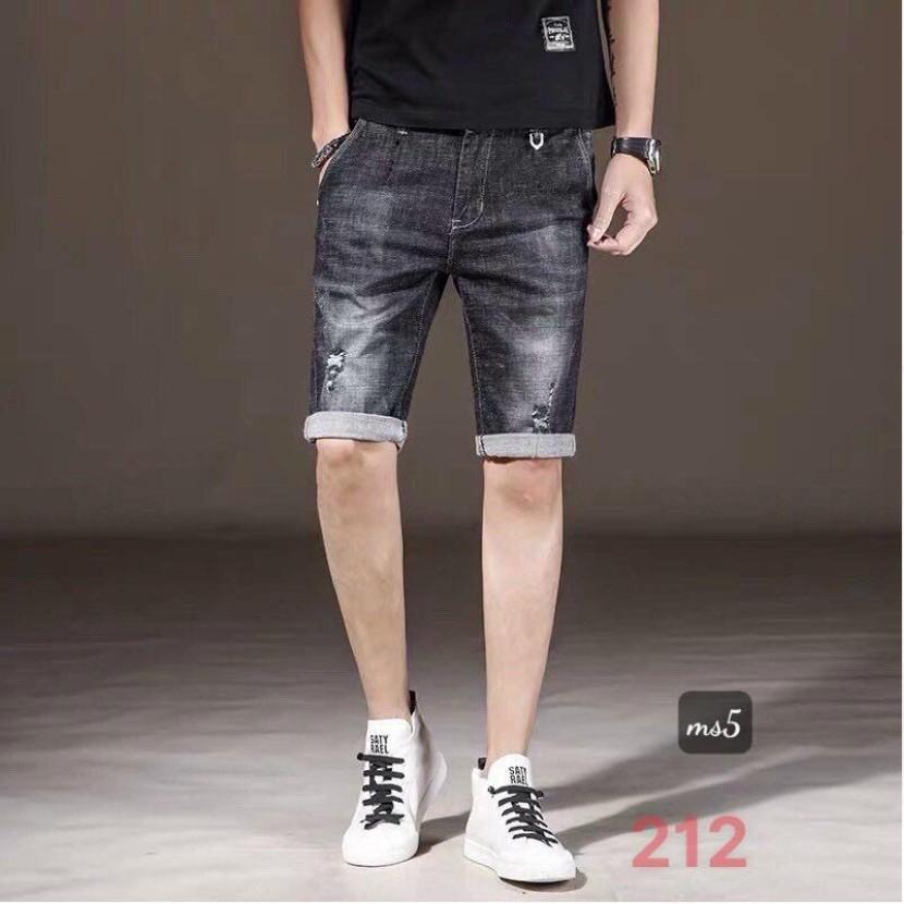 Quần short jean chất bò co giãn- quần lửng nam nhiều mẫu thời trang TINA ms204